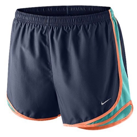 Nike Pants - Nike Tempo Shorts Obsidian Light Aqua Sunset Glow